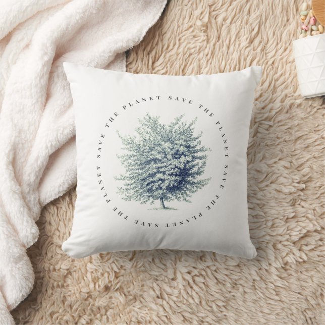 Klassische Umwelt rettet den Planeten Baum Kissen (Decke)