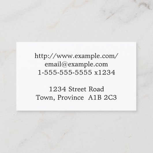 Klassische und angesehene Anwaltskarta Visitenkarte (Rückseite)