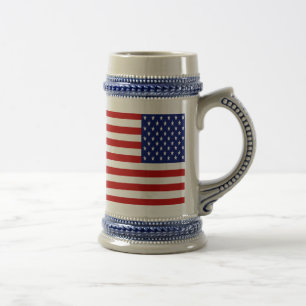 Klassische und coole amerikanische Flagge Patrioti Bierglas