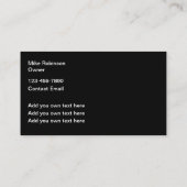 Klassische und coole Automotive Business Cards - N Visitenkarte (Rückseite)