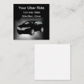 Klassische und Coole Uber-Fahrerfahrt Quadratische Visitenkarte (Vorne/Hinten)