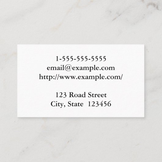 Klassische und einfache Barrister auf Jura Busines Visitenkarte (Rückseite)