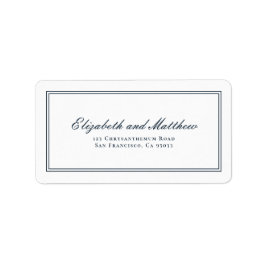 Klassische und einfache Elegante Hochzeitsfeiern - Adressaufkleber