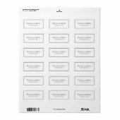 Klassische und einfache Elegante Hochzeitsfeiern - Adressaufkleber (Vorne)