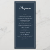 Klassische und einfache Hochzeit Programm (Vorderseite)