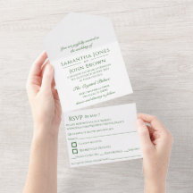 Klassische und einfache Hochzeitseinladung