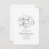 Klassische und einfache Kalligrafie-Gedenkstätte Dankeskarte (Vorne/Hinten)