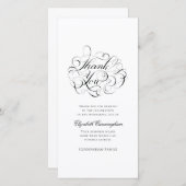 Klassische und einfache Kalligrafie-Gedenkstätte Dankeskarte (Vorne/Hinten)