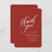 Klassische und einfache Kalligrafie-Gedenkstätte Dankeskarte (Vorne/Hinten)