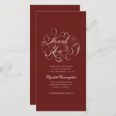 Klassische und einfache Kalligraphie-Gedenkstätte Dankeskarte (Vorne/Hinten)