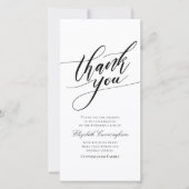 Klassische und einfache Kalligraphie-Gedenkstätte Dankeskarte (Vorderseite)