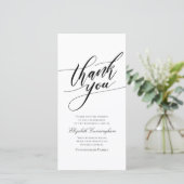 Klassische und einfache Kalligraphie-Gedenkstätte Dankeskarte (Stehend Vorderseite)