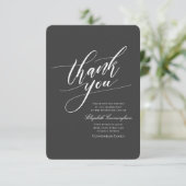 Klassische und einfache Kalligraphie-Gedenkstätte Dankeskarte (Stehend Vorderseite)