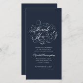 Klassische und einfache Kalligraphie-Gedenkstätte Dankeskarte (Vorne/Hinten)