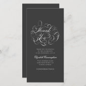 Klassische und einfache Kalligraphie-Gedenkstätte Dankeskarte (Vorne/Hinten)