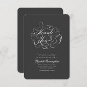 Klassische und einfache Kalligraphie-Gedenkstätte Dankeskarte (Vorne/Hinten)