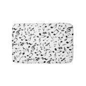 Klassische und einfache schwarze Musiknoten auf We Badematte (Vorderseite)