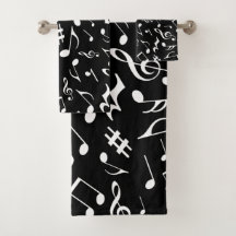 Klassische und einfache weiße Musiknoten auf schwa