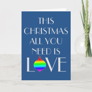 Klassische und elegante Gay Oriented Christmas Feiertagskarte