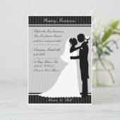 Klassische und elegante Hochzeitseinladungskarte Einladung (Stehend Vorderseite)