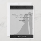 Klassische und elegante Hochzeitseinladungskarte Einladung (Rückseite)