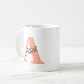 Klassische und elegante Initialen und Name Soft Pe Kaffeetasse (Vorderseite Links)