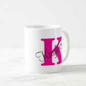 Klassische und elegante Personalisierte Initialen Kaffeetasse (VorderseiteRechts)