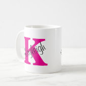 Klassische und elegante Personalisierte Initialen Kaffeetasse (Vorderseite Links)