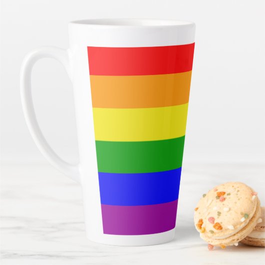 Klassische und elegante Regenbogenflagge Milchtasse (Beispiel)