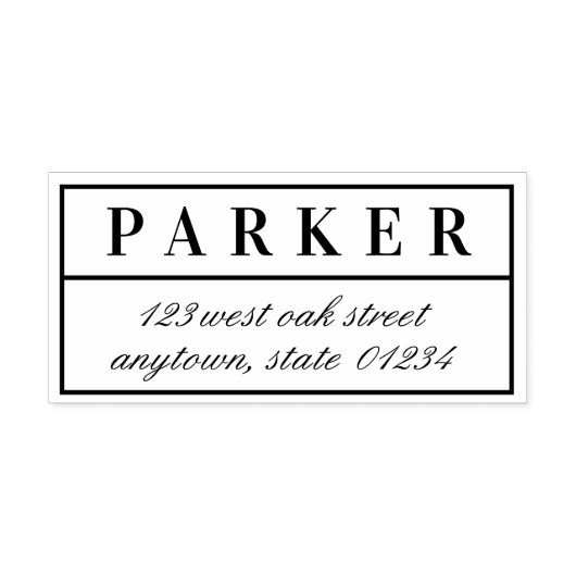 Klassische und elegante Rücksendeadresse Permastempel (Design)