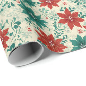 Klassische und elegante Weihnachts-Blume Geschenkpapier (Rolleneckpunkt)