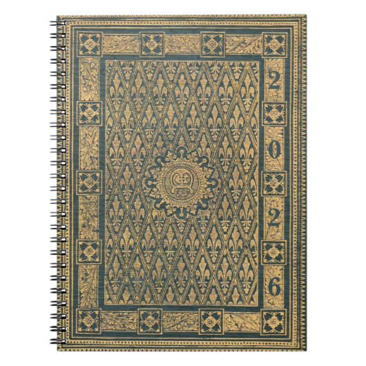 Klassische und klassische Fleur-de-Lis 2026 Journa Notizblock (Vorderseite)