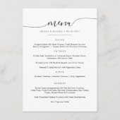 Klassische und minimalistische Menükarte (Vorderseite)