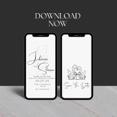 Klassische und moderne Hochzeitseinladung Einladung