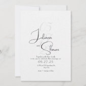 Klassische und moderne Hochzeitseinladung Einladung (Vorderseite)