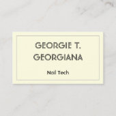 Klassische und moderne Nail-Tech-Visitenkarte Visitenkarte (Vorderseite)