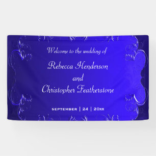 Klassische und romantische Royal Blue Wedding Will Banner