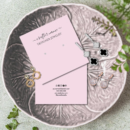 Klassische und schicke Schmuckkarte in Rosa Quadratische Visitenkarte