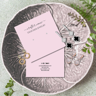 Klassische und schicke Schmuckkarte in Rosa Quadratische Visitenkarte