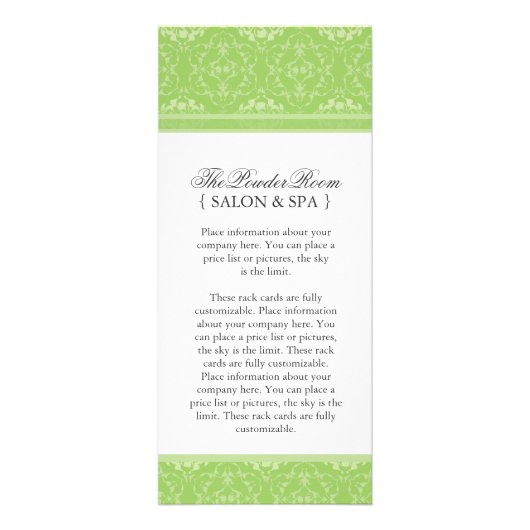 Klassische und stilvolle Salon- und Wellness-Cente Werbekarte (Vorne)
