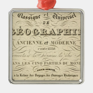 Klassische und universelle Geografie des Silbernes Ornament