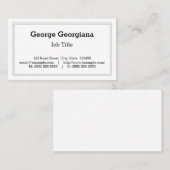 Klassische und Vintage Berufliche Visitenkarte (Vorne/Hinten)