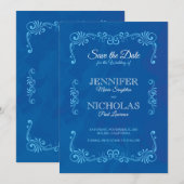 Klassische und Vintage feierliche Hochzeit Einladung (Vorne/Hinten)