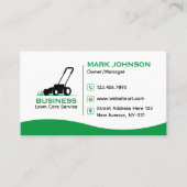 Klassische und zuverlässige Pflege für Rasenfläche Visitenkarte (Vorderseite)