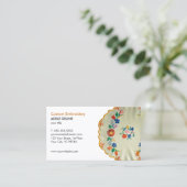 Klassische Unique Folk Stickerei Visitenkarte (Stehend Vorderseite)