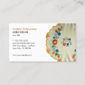 Klassische Unique Folk Stickerei Visitenkarte (Vorderseite)