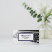 Klassische Unschärfe der Tastatur für Computerrepa Visitenkarte (Stehend Vorderseite)