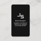 Klassische Unterhaltung in Schwarz und Weiß Visitenkarte (Vorderseite)