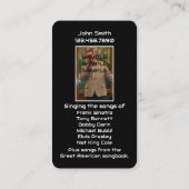 Klassische Unterhaltung in Schwarz und Weiß Visitenkarte (Rückseite)