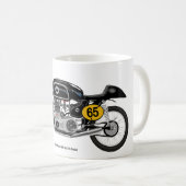 Klassische unvergleichliche Tasse des Motorrades (VorderseiteRechts)